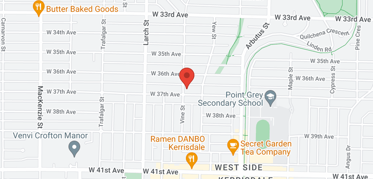 map of 2287 W 37TH AVENUE